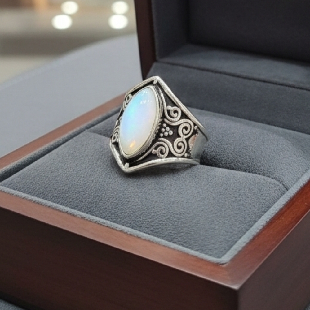 Classic Boho Moonstone Ring